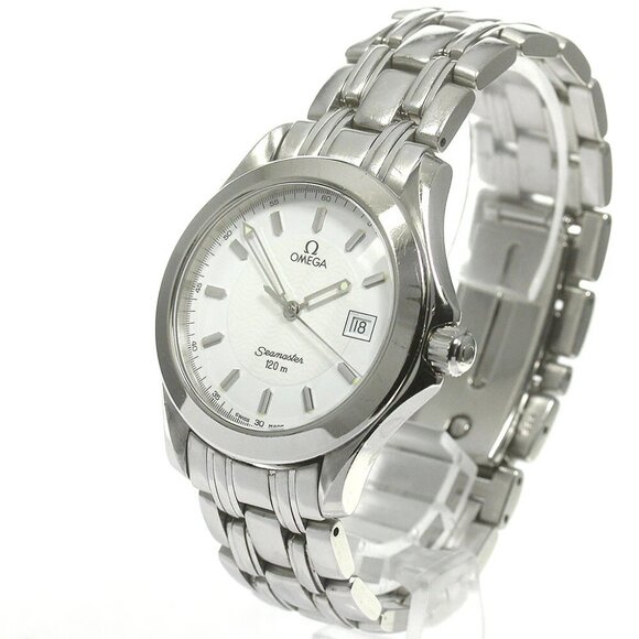 OMEGA Seamaster Date white Dial Quartz Men's Watch_870026 - Picture 2 of 6